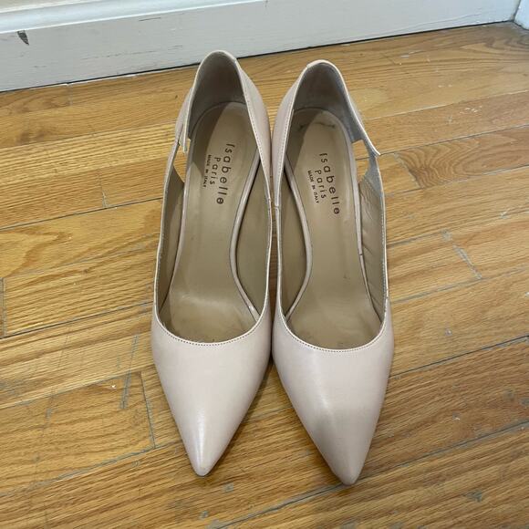 Isabelle Paris 801x Beige Pointed Toe Pumps Size 39.5 (US 9) - Picture 3 of 5